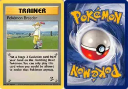 Pokemon Breeder 105/130 Rare Base Set 2 Pokemon LP - Image 3