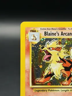 Blaine’s Arcanine 1/132 Holo Rare Gym Challenge Pokemon TCG (NM) - Image 2