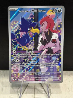 Pokemon TCG: S&V Destined Rivals - Team Rocket's Murkrow IR 200/182 - NM+ - Image 1