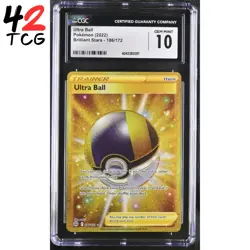 CGC Gem Mint 10 Ultra Ball 186/172 Pokemon Brilliant Stars - Image 1