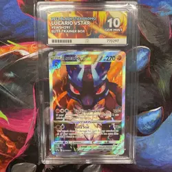 Pokemon TCG Lucario VSTAR SWSH291 Promo Card Ace 10 Gem Mint - Image 1