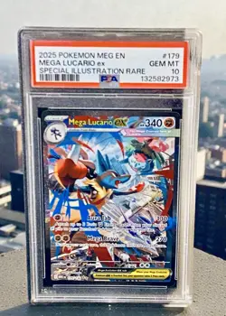 Pokemon Lucario #179/132 PSA 10 Mega Evolution(Special Illustration Rare)🔥 - Image 1