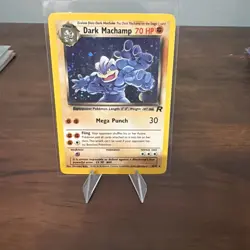 #3 Dark Machamp 10/82 Team Rocket 2000 Holo Rare SWIRL WOTC Pokemon Card TCG - Image 3