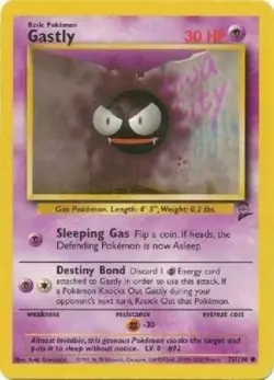 Gastly 75/130 Pokemon Card Base Set 2 Common LP - Image 1