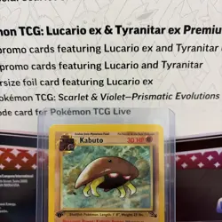 1st Edition Kabuto Fossil Pokemon Card NM/LP 50/62 Common - Image 2