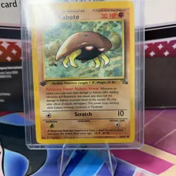 1st Edition Kabuto Fossil Pokemon Card NM/LP 50/62 Common - Image 4