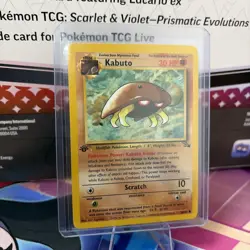 1st Edition Kabuto Fossil Pokemon Card NM/LP 50/62 Common - Image 5