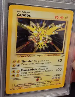 PSA 6 EXCELLENT-MINT (EX-MT) 2000 Pokemon Base Set II Zapdos Holo Card – 20/130 - Image 2