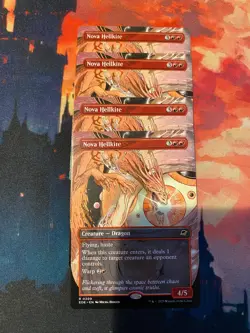 MTG Edge of Eternities Nova Hellkite Borderless x 4 - Image 1