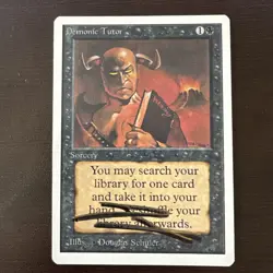 MTG: Shadow Signed By Douglas Schuler - Unlimited Demonic Tutor - LP+ - - Image 1