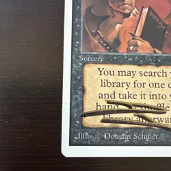 MTG: Shadow Signed By Douglas Schuler - Unlimited Demonic Tutor - LP+ - - Image 4