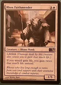 Rhox Faithmender - M13 - Magic MTG - NM - Rare - Image 1