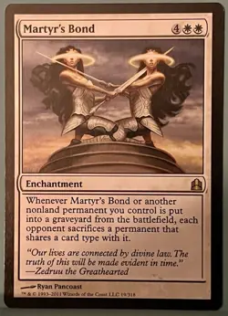 Martyr's Bond - Commander - Magic MTG - NM - Rare - Image 1