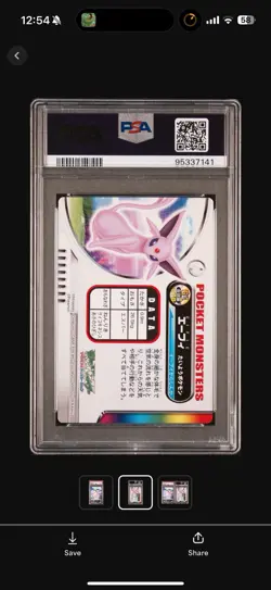 PSA 10 GEM MINT 2003 CARDDASS POKEMON ZUKANCARD GOLD SILVER #078 ESPEON - Image 2