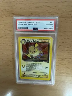 2000 POKEMON ROCKET #83 DARK RAICHU-HOLO PSA 8 - Image 2
