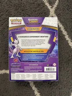 ( SHINING LEGENDS Pin Collection Box - MEWTWO ) Pokemon - Sealed - 3 Packs Foil - Image 3