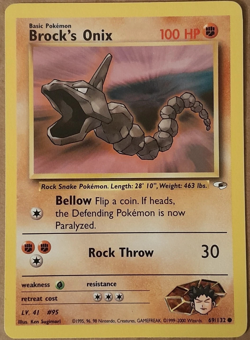 Pokemon Brock's Onix 69/132 Gym Heroes NM - Image 1