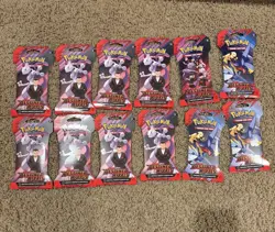 Scarlet and Violet Destined Rivals Sleeved Booster Pack 12 Packs Pokemon TCG Lot - Image 1