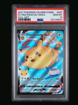 2021 POKEMON CELEBRATIONSFULL ART/FLYING PIKACHU VMAX 007 - Image 1
