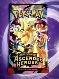 VERY HEAVY! 22.42g Pokemon TCG Ascended Heroes Booster Pack (SEALED) GOD PACKU! - Image 3