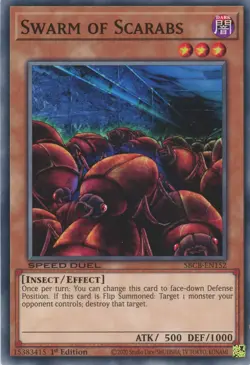 Yugioh Swarm of Scarabs SBCB-EN152 Common 1st NM x3 Play Set - Image 1