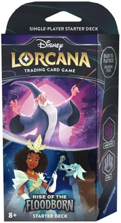 Lorcana Rise of the Floodborn Starter Deck Amethyst and Steel - Image 1