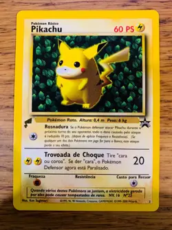 NM! Portuguese Pikachu No.1 World Collection 2000 Black Star Promo Pokemon Card! - Image 1