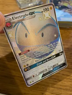 NEAR MINT! Shiny Electrode GX (SV57/SV94) Hidden Fates Full Art Pokemon Card! - Image 3