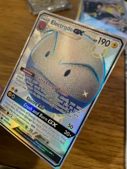 NEAR MINT! Shiny Electrode GX (SV57/SV94) Hidden Fates Full Art Pokemon Card! - Image 4
