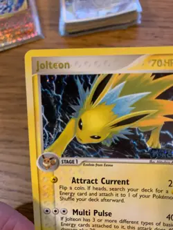 NM! Jolteon (8/115) EX Unseen Forces Stamped Reverse Holo Pokemon Card! - Image 3