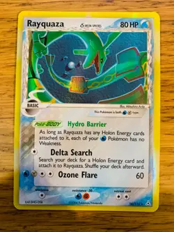 NM! Rayquaza (16/110) EX Holon Phantoms Delta Species Holo Pokemon Card! - Image 1