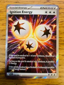 NM! Ignition Energy (124/094) Phantasmal Flames Full Art Rare Pokemon Card! - Image 1