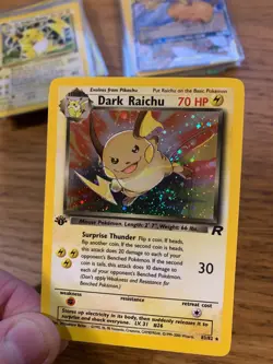 NM! 1st Edition Dark Raichu (83/82) Team Rocket Set Secret Holo Pokemon Card! - Image 4