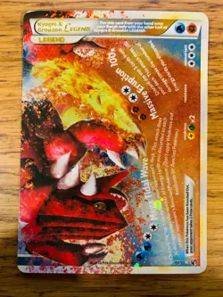 NM! Kyogre & Groudon Legend (88/90) Holo HS Undaunted Bottom Half Pokemon Card! - Image 1