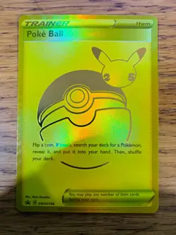 LP! Poke Ball SWSH146 Sword & Shield Celebrations 25th Holo Promo Pokemon Card! - Image 1