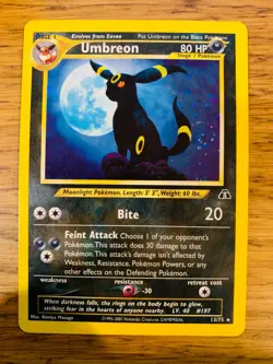Umbreon (13/75) Holo Neo Discovery Set Pokemon Card! FAST & FREE P&P! - Image 1