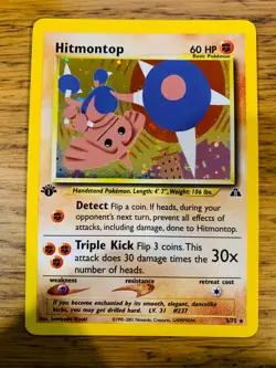 1st Edition Hitmontop (3/75) Holo Neo Discovery Set Pokemon Card! FREE P&P! - Image 2