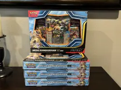 Sealed Mega Kangaskhan ex Box Pokemon New Sealed Lot x4 - Image 1
