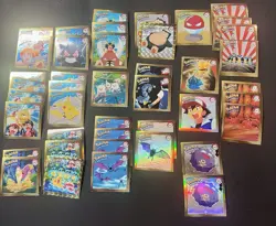 1999 Artbox Pokemon Action Flipz Gold Trim Sticker Lot(40)Prism, Rainbow, Holo - Image 1