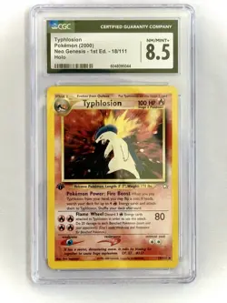 2000 Pokemon TCG Typhlosion 1st Edition Holo 18/111 Neo Genesis CGC 8.5 - Image 1