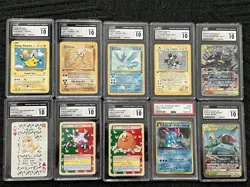 Pokemon Graded Card Lot 37 total cards. - Image 1