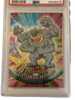 2000 Pokemon Topps Chrome Machamp #68 Pokemon T.V. - PSA 8 - Image 2