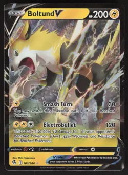 Boltund V 103/264 Ultra Rare Pokemon TCG Fusion Strike LP - Image 1