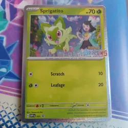 Sprigatito 191 + Fuecoco 192 Black Star Surging Pokemon Horizons Stamp -SEALED - Image 2