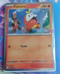Sprigatito 191 + Fuecoco 192 Black Star Surging Pokemon Horizons Stamp -SEALED - Image 4