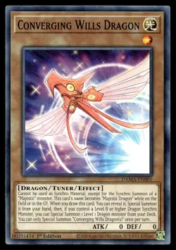 Converging Wills Dragon Dawn of Majesty DAMA-EN001 MP YuGiOh TCG | Buy 10 Get 10 - Image 1