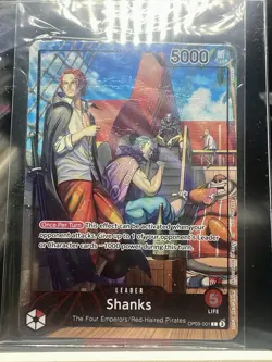 One Piece Shanks OP09-001 Leader PSA Magazine Promo Sealed *DAMAGED* - Image 1