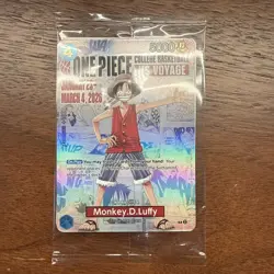 One Piece Promotion Card - Monkey.D.Luffy (055) SEALED College Basketball US NEW - Image 1