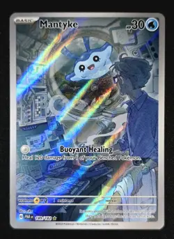 Pokemon TCG Mantyke Card 189/182 Sv04: Paradox Rift NM - Image 1