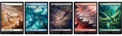 MTG REGULAR TAKIR DRAGONSTORM TDM - FULL ART BASIC LAND - ONE OF EACH - 5 TOTAL - Image 1